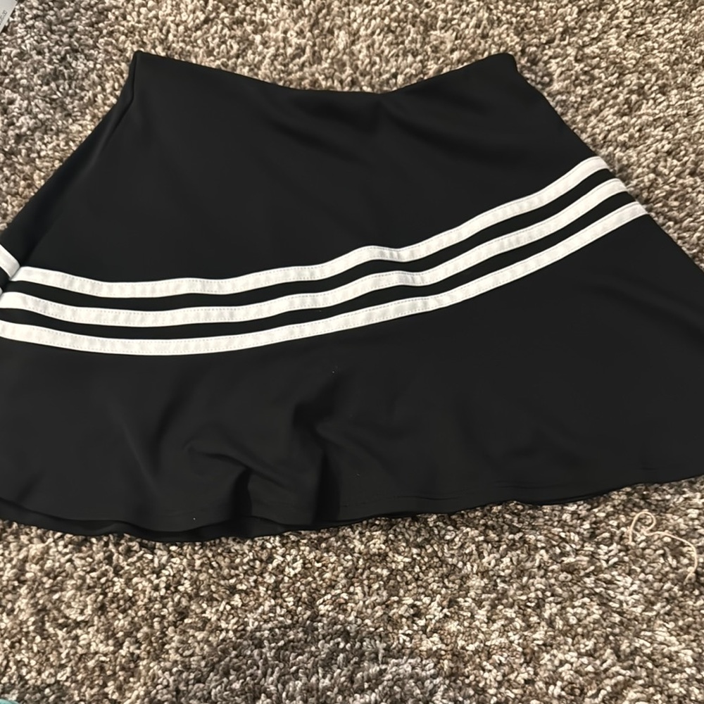 Black and White Girls Tennis Skirt